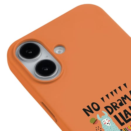 iPhone 16 Turuncu Lansman Renkli Silikon No Drama Lama Tasarımlı Premium Kılıf