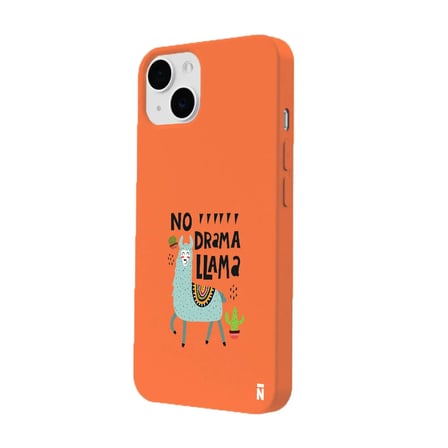 iPhone 14 Turuncu Lansman Renkli Silikon No Drama Lama Tasarımlı Kamera Korumalı Kılıf