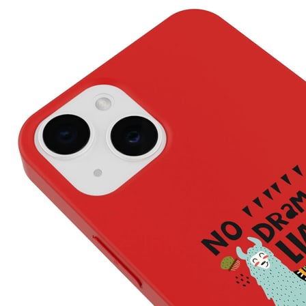 iPhone 13 Kırmızı Lansman Renkli Silikon No Drama Lama Tasarımlı Kamera Korumalı Kılıf