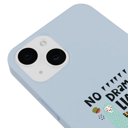 iPhone 12 Mavi Lansman Renkli Silikon No Drama Lama Tasarımlı Kamera Korumalı Kılıf