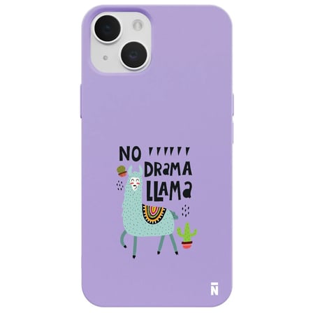 iPhone 11 Lila Lansman Renkli Silikon No Drama Lama Tasarımlı Kamera Korumalı Kılıf