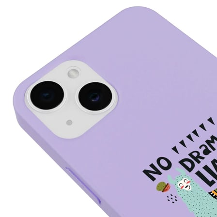 iPhone 11 Lila Lansman Renkli Silikon No Drama Lama Tasarımlı Kamera Korumalı Kılıf