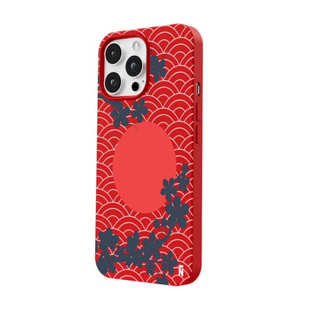 iPhone 14 Pro Max Kırmızı Lansman Renkli Silikon Japon Güneşi Tasarımlı Premium Kılıf
