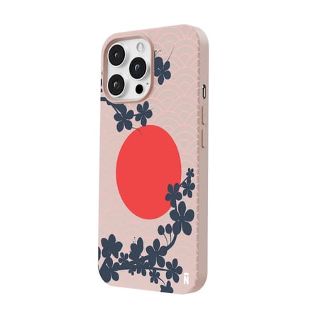 iPhone 13 Pro Max Pudra Lansman Renkli Silikon Japon Güneşi Tasarımlı Premium Kılıf