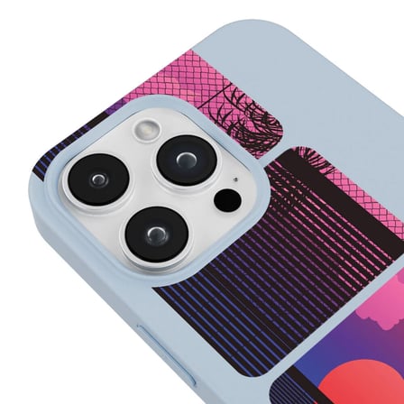 iPhone 14 Pro Max Mavi Lansman Renkli Silikon Windows Series Tasarımlı Premium Kılıf