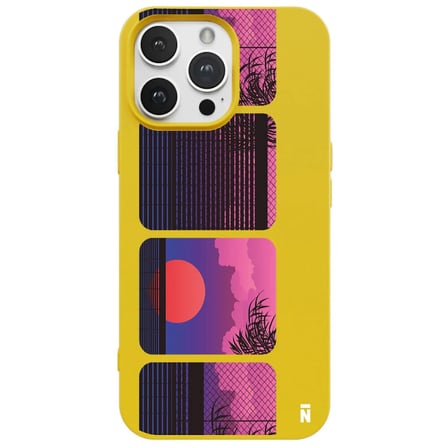 iPhone 13 Pro Sarı Lansman Renkli Silikon Windows Series Tasarımlı Premium Kılıf
