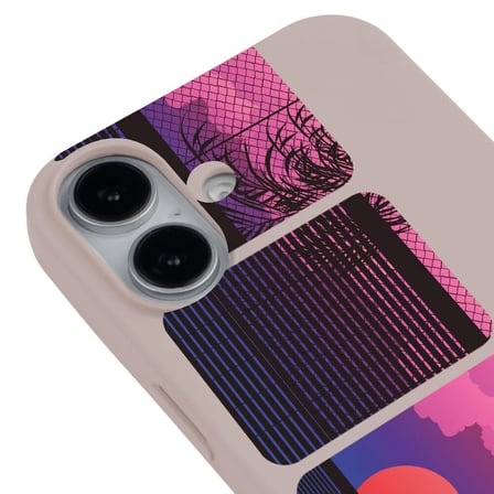 iPhone 16 Plus Pudra Lansman Renkli Silikon Windows Series Tasarımlı Premium Kılıf