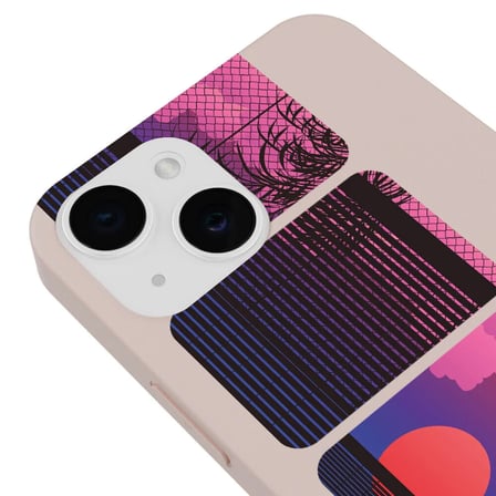 iPhone 15 Pudra Lansman Renkli Silikon Windows Series Tasarımlı Kamera Korumalı Kılıf