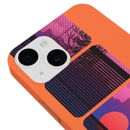 iPhone 11 Turuncu Lansman Renkli Silikon Windows Series Tasarımlı Kamera Korumalı Kılıf