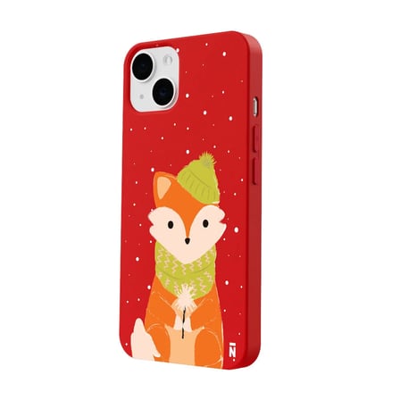 iPhone 11 Kırmızı Lansman Renkli Silikon Winter Fox Tasarımlı Kamera Korumalı Kılıf
