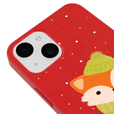 iPhone 11 Kırmızı Lansman Renkli Silikon Winter Fox Tasarımlı Kamera Korumalı Kılıf