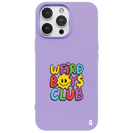 iPhone 13 Pro Max Lila Lansman Renkli Silikon Weird Boys Club Tasarımlı Premium Kılıf