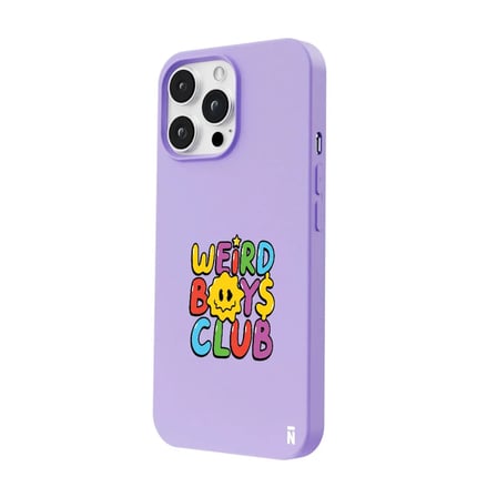 iPhone 13 Pro Max Lila Lansman Renkli Silikon Weird Boys Club Tasarımlı Premium Kılıf