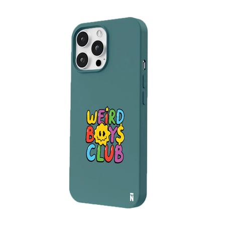 iPhone 12 Pro Max Haki Lansman Renkli Silikon Weird Boys Club Tasarımlı Premium Kılıf