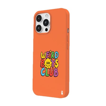 iPhone 12 Pro Max Turuncu Lansman Renkli Silikon Weird Boys Club Tasarımlı Premium Kılıf