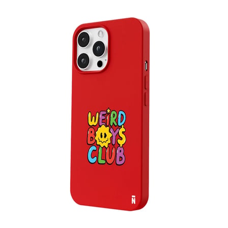 iPhone 14 Pro Kırmızı Lansman Renkli Silikon Weird Boys Club Tasarımlı Premium Kılıf