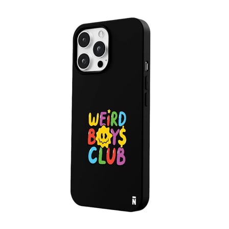 iPhone 13 Pro Siyah Lansman Renkli Silikon Weird Boys Club Tasarımlı Premium Kılıf