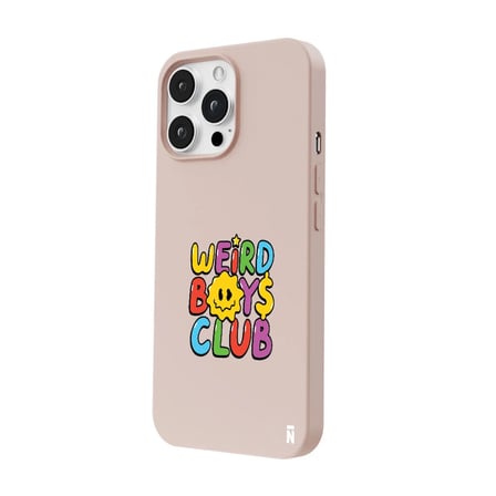 iPhone 12 Pro Pudra Lansman Renkli Silikon Weird Boys Club Tasarımlı Premium Kılıf