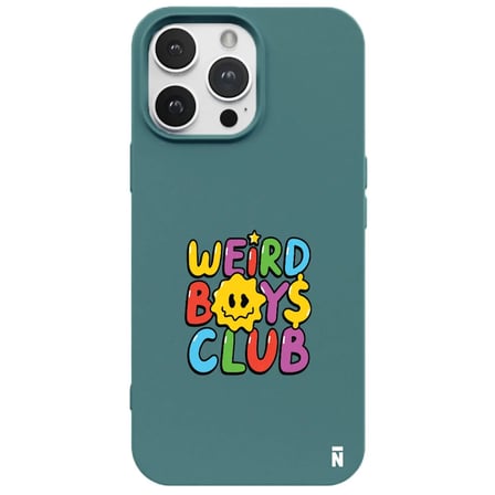 iPhone 11 Pro Haki Lansman Renkli Silikon Weird Boys Club Tasarımlı Premium Kılıf