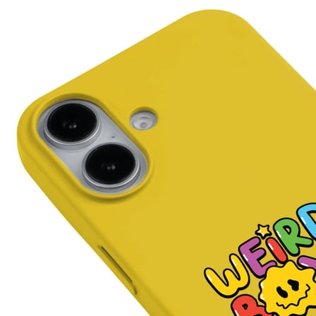 iPhone 17 Sarı Lansman Renkli Silikon Weird Boys Club Tasarımlı Premium Kılıf