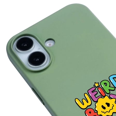 iPhone 16 Yeşil Lansman Renkli Silikon Weird Boys Club Tasarımlı Premium Kılıf