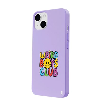 iPhone 11 Lila Lansman Renkli Silikon Weird Boys Club Tasarımlı Kamera Korumalı Kılıf