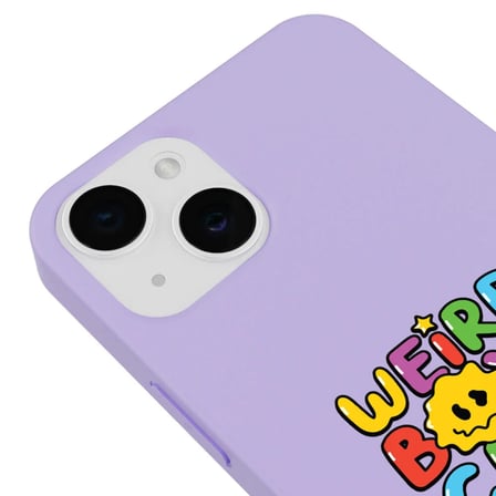 iPhone 11 Lila Lansman Renkli Silikon Weird Boys Club Tasarımlı Kamera Korumalı Kılıf