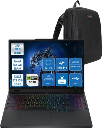 Lenovo Legion 5 Intel Core I9 14900HX 80GB Ddr5 512GB SSD 8GB/RTX5070/115W 15.1" Wqxga (2560X1600) OLED 1000NITS 165Hz IPS Windows 11 Home Taşınabilir Bilgisayar 83LY009KTRH21 + Zettaçanta