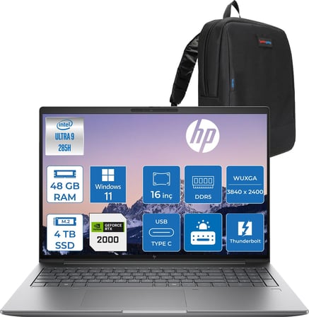 Hp Zbook x G1I Ultra 9 285H 48GB Ddr5 4tb SSD 8GB/RTXPRO2000 16" Wuxga Düşük Mavi Işık 300NIT %100 Srgb Windows 11 Pro Taşınabilir Iş Istasyonu CT0X0ESP20 + Zettaçanta