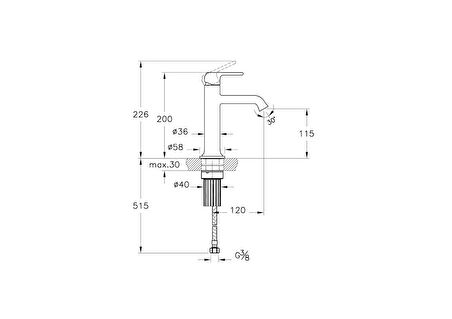 VitrA Origin A4288036 Üstten Kumandalı Lavabo Bataryası, Mat Siyah