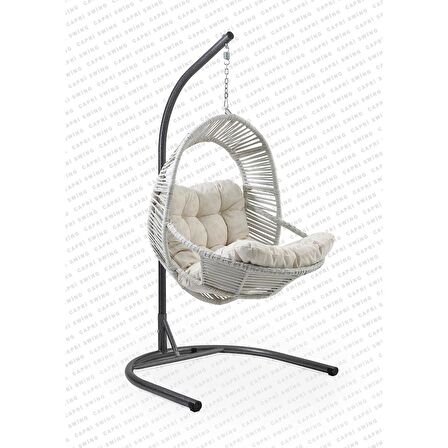 Capri Swing Nobel Tekli Rattan Bahçe Balkon Salıncağı