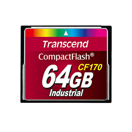 Transcend TS64GCF170 64 GB CF170 300X Industrıal 95/60Mb/s CompactFlash Hafıza Kartı