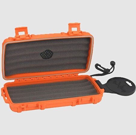 Cigar Caddy 5 Orange Travel Humidor Puro Kutusu