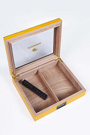 Cohiba Sarı Nokta Desenli Humidor Puro Kutusu