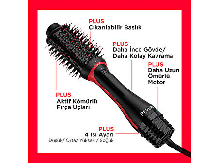 REVLON RVDR5298 One Step Plus Volumiser Saç Kurutma Makinesi ve Şekillendirici Siyah