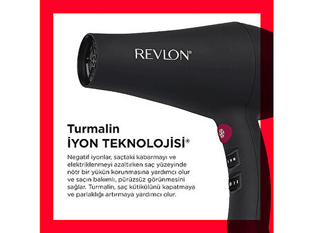 REVLON RVDR5251 AC Motorlu Difüzörlü Ionic Saç Kurutma Makinesi Siyah