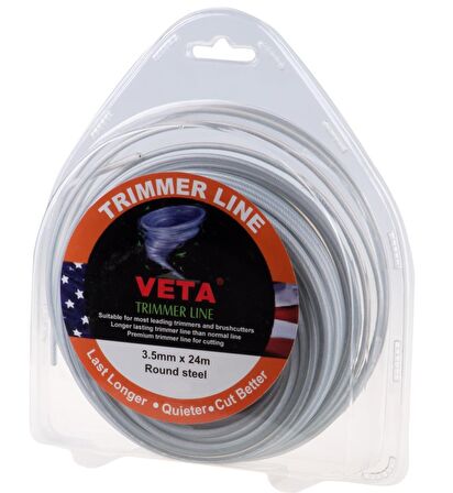 Veta Profesyonel Tırpan Misinası 3.5 mm Telli Yuvarlak 24 mt
