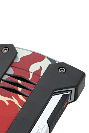 S.T. Dupont Camo Kamuflaj Desenli Kırmızı Puro Çakmağı 21451