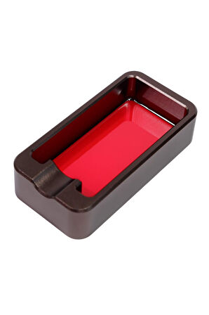 PremiumQuality Kırmızı - Gunmetal Tekli Puro Küllüğü