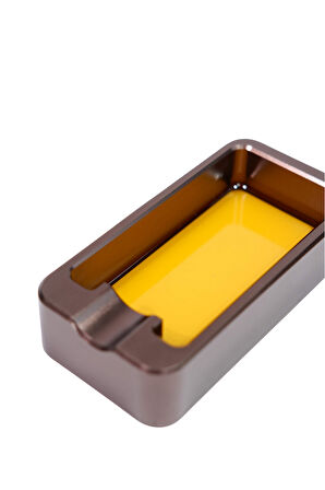 PremiumQuality Sarı - Gunmetal Tekli Puro Küllüğü