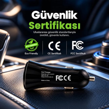 Omars 3.4A 17W Çift USB Çıkışlı Araç Şarj Cihazı