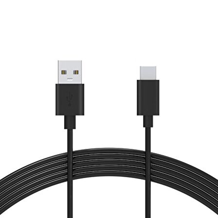 Omars USB Type-C 3A Hızlı Şarj ve Data Kablosu Siyah 1 Metre