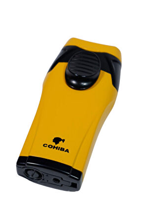 Cohiba Çift Torch Pürmüz Sarı - Siyah Puro Çakmağı