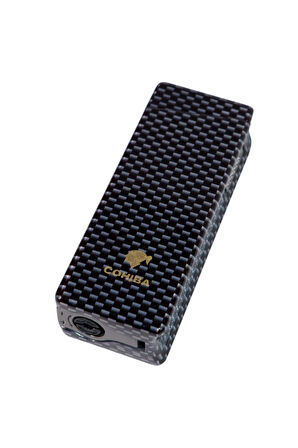 Cohiba Tek Torch Pürmüz Siyah Karbon Desenli Puro Çakmağı