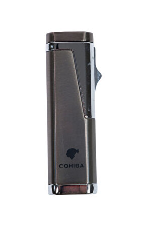 Cohiba 3 Torch Pürmüz Gunmetal Karbon Desenli Puro Çakmağı
