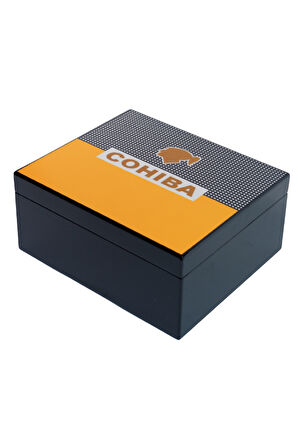 Cohiba Sarı-Siyah Nokta Desenli Sedir Humidor Puro Kutusu