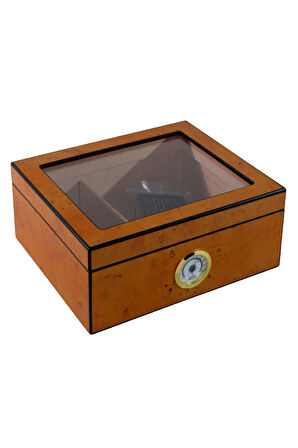 PremiumQuality Reina Taba Desenli Sedir Humidor Puro Kutusu