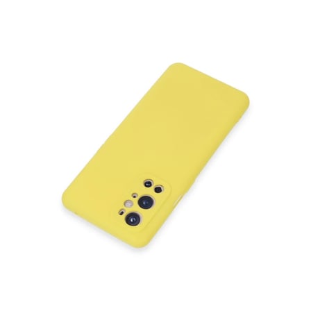 One Plus 9 Pro Kılıf Nano içi Kadife Silikon - Sarı