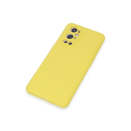 One Plus 9 Pro Kılıf Nano içi Kadife Silikon - Sarı