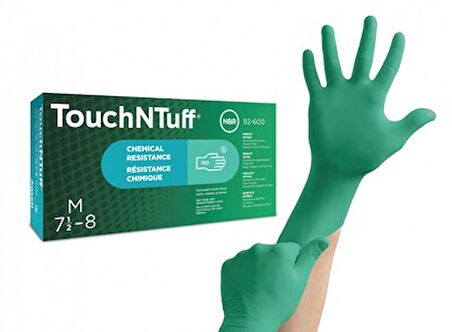 Ansell TouchNTuff 92-600 Kimyasal Korumalı Nitril Eldiven (100 Adet/Kutu)